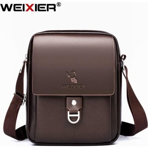 2021 Mens Shoulder Bag Business Casual Messenger Bag PU Leather Mens Bag Outdoor Travel IPAD Crossbody Bags Bandolera Hombre
