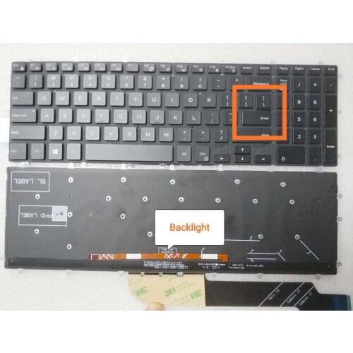New US/uk laptop keyboard for Dell Inspiron G5 G7 7567 7566 7577 7587 7588 7570 7580 keyboard layout blue/red/white Backlit P71F