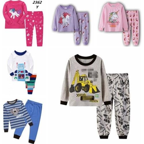 New Digger Baby Boy Pajamas Clothes Suits Long Sleeve Cotton Children T-Shirts Trouser Pyjamas Set Kid Sleepwear 2-7 Years