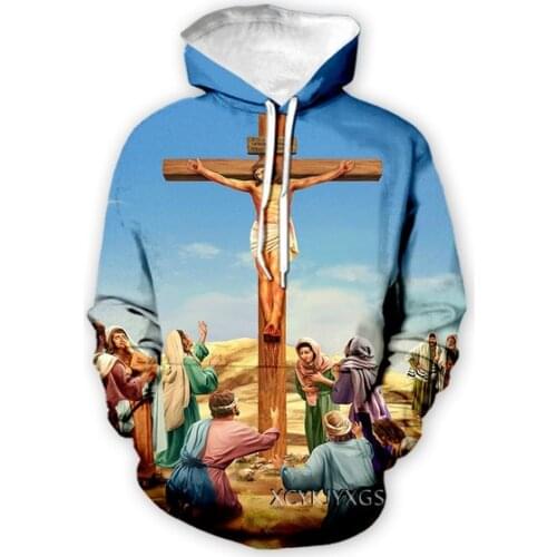New God Religion Christ Jesus 3D Print Causal Clothing Fashion Men Women Tracksuits Crewneck Hoodies Plus size S-7XL harajuku