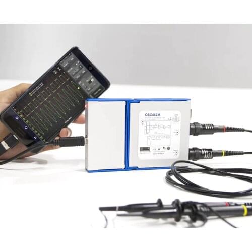 Handheld Virtual Oscilloscope OSC48M supports Android phone/windows, 50M sampling, 20M bandwidth than 1008C 6022BE
