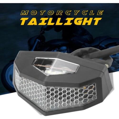 Smoked Color Turn Signal Light Tail Light Brake Stop Light DC 12V License Plate Integrated