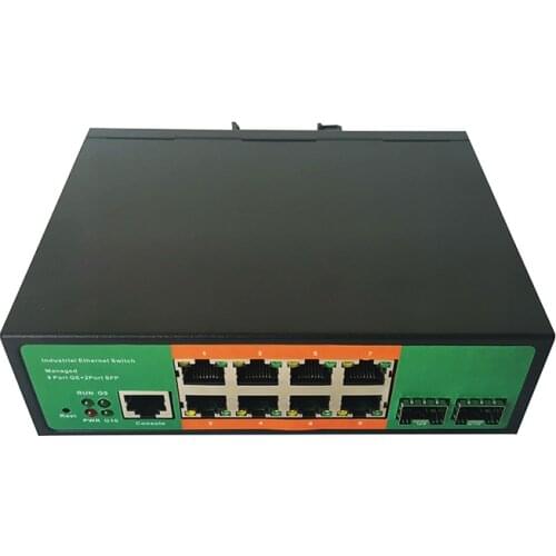 Industrial Grade 2 Optical 8 Electric Gigabit Self-healing Loop Network Switch Gigabit Self-healing Ring Network Transceiver
