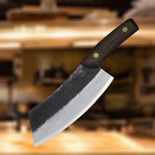 Handmade Forged Professional Slicing Knife Chef Knives Vegetable Cleaver with Wenge Handle High Manganese Steel Kitchen Knives