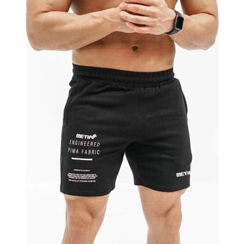 Men Gym Cotton Shorts Man Running Jogging Sports Fitness Training Slim Sportswear 2018 summer New Male Workout Brand Short Pants