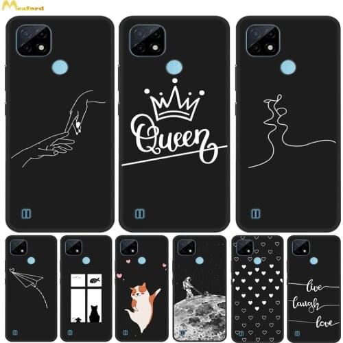 Silicone Case For Realme C21 C20 C17 C15 C12 C11 Cover For OPPO Realme X2 K5 X50 5 6 7 PRO Phone Cases Soft Bumper Real Me C 21