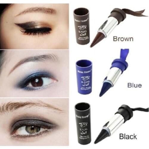 Blue/Black/Brown Waterproof Smoky Eyeliner Solid Thick Bold Lipstick-Style Ribbon Eyeliner No Smudging Easy Draw And Carry