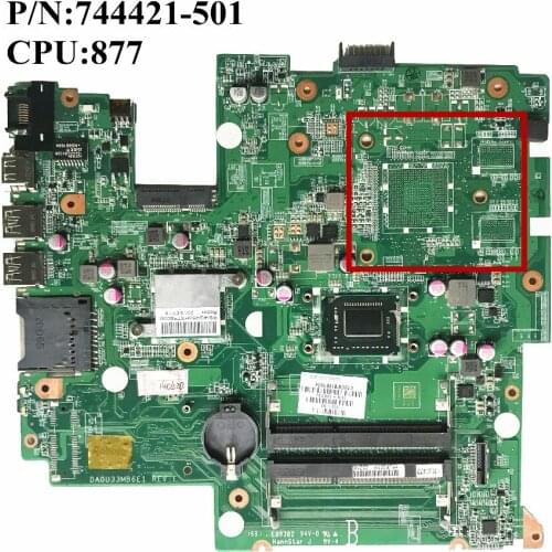 SZWXZY For HP 14-B 14-B109WM Laptop Motherboard With 877 1.4Ghz CPU DA0U33MB6E1 744421-501 744421-001 744421-601 100% Working