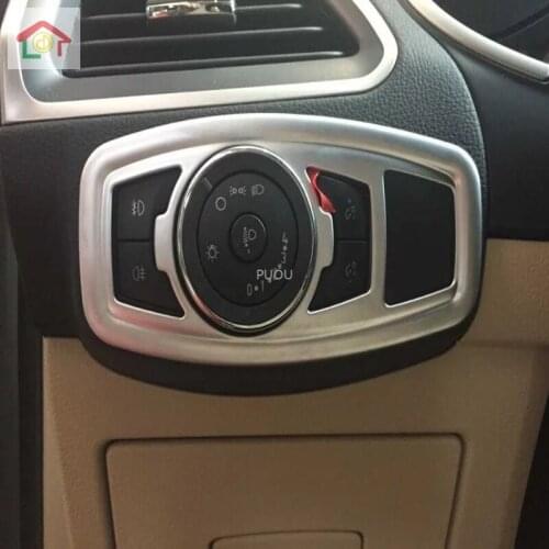 Top quality For Ford EDGE 2015 2016 2017 2018 car detector styling cover front fog light switch inner Trim frame lamp panel 1pcs