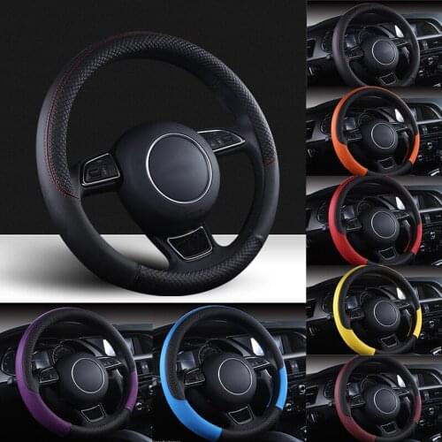 High-quality leather woven GM steering wheel cover non-slip personality colorful four seasons