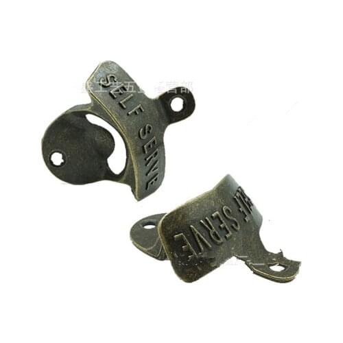 Iron Wall Mounted Bar Beer Glass Bottle Cap Opener Kitchen Tools Bottle Opener Beer Opener Without Srew 77x64mm F1142