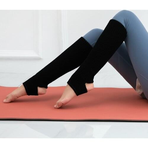 1 Pair Women Girls Latin Socks Warm Boot Cover Knitted Fitness Ballet Dance Knee Legging Walking Sock Leg Warmers for Winter