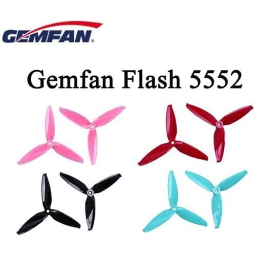 10 pairs Gemfan Flash 5552 3 Blade 5 Inch PC Propeller CW CCW prop compatible for FPV Racing Drone frame