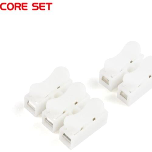10Pcs CH-2 CH-3 Spring Wire Quick Connector Wire Connector 2P 3P Electrical Crimp Terminals Block Splice Cable Clamp Easy Fit