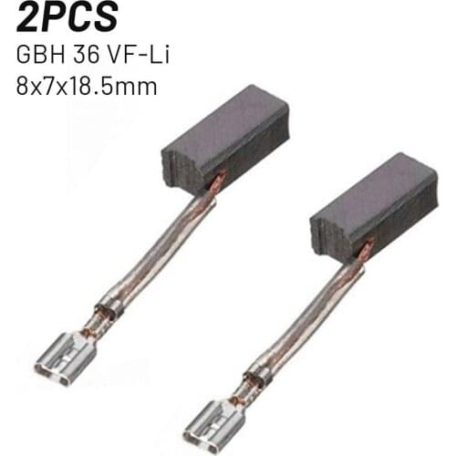 2Pcs 8x7x18.5mm Carbon Brush For Bosch GBH36V-LI GBH 36VF-LI GBH36 V SDS DRILLS H36 MA D35 Angle Grinder Electric Hammer Accs