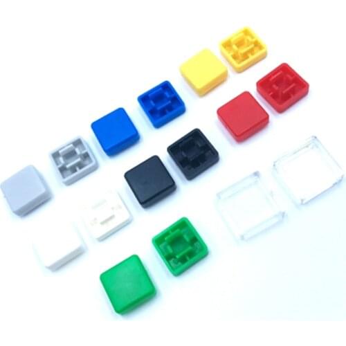 20PCS A14 square button cap Fit 12*12*7.3 Red yellow blue green white hat 12x12x7.3mm