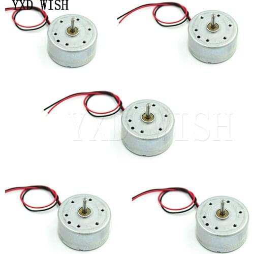 5pcs DC 1.5V-6V DC micro Motor Type 300 DC Motor for Solar Panel 1.5V 3V 4.5V 5V 6V For DIY Toys PH 2.0mm Brush Motors 2 Wire