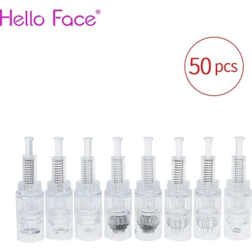 50 pcs PMU MTS Cartridge Screw Micro needle Tattoo Needle Tip Disposable Professional Microblading Cartridge for Derma Pen
