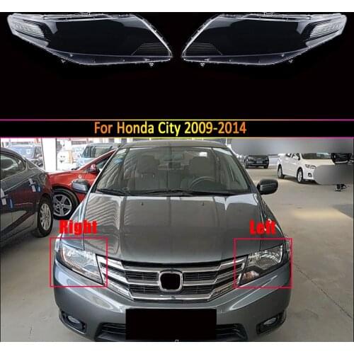 Car Headlamp Lens For Honda City 2009 2010 2011 2012 2013 2014 Car Replacement Auto Shell Cover Transparent Lampshade