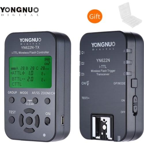YONGNUO YN622N-KIT Wireless Remote Control 100M I-TTL Flash Trigger Transceiver Pair Kit For Nikon D70 D80 D90 D200 D300 DSLRs