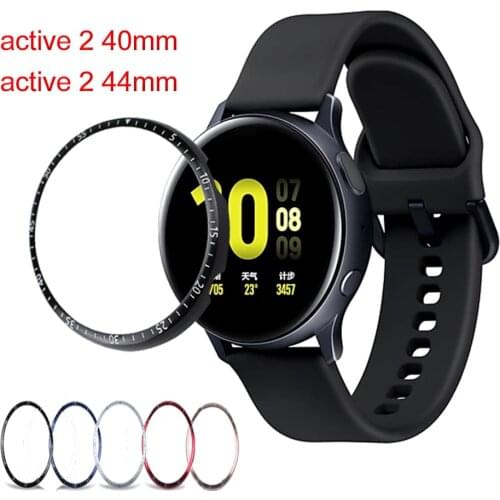 Case For Samsung Galaxy Watch active 2 40mm 44mm Protector Bezel Ring Accessories Adhesive Metal Bumper Cover Active2 40 44 mm