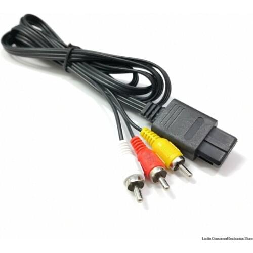 For N64 SNES Gamecube 6FT RCA AV TV Audio Video Stereo Cable Cord For Nintendo 64 Exquisitely Designed Durable