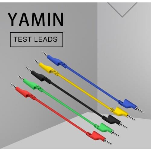 One Meter Power Test Lead 4mm Double Head Banana Plug With Wire 1m 1 / 2.5 mm2 20A Silica Gel Connecting Wires