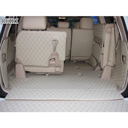 Good quality! Full set car trunk mats for Lexus LX 470 7seats 2008-1998 waterproof cargo liner mat boot carpets for LX470 2005