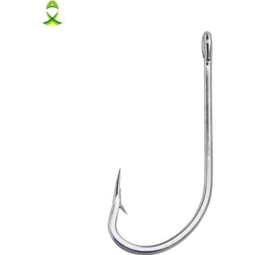 JSM 30pcs 34007 Stainless Steel Fishing Hooks Long Shank Saltwater Carp Fishhooks Size 2/0 3/0 4/0 5/0 6/0 7/0 8/0 9/0 10/0