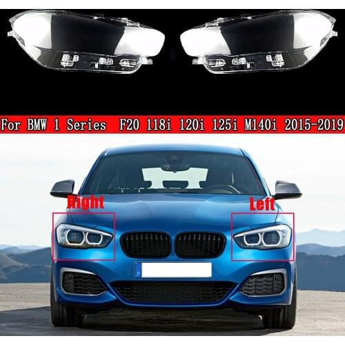 Car Front Headlamp Cover Lampshade Glass Lampcover Caps Shell Case For BMW 1 Series Hatchback F20 118i 120i 125i M140i 2015~2019