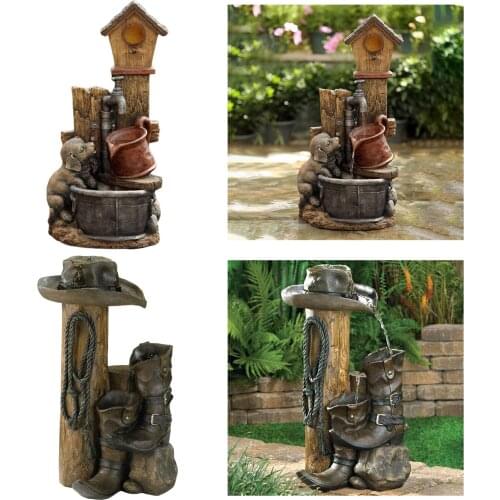 Indoor Fountain Statue Tabletop Fountain Quiet and Relaxing Water Sound