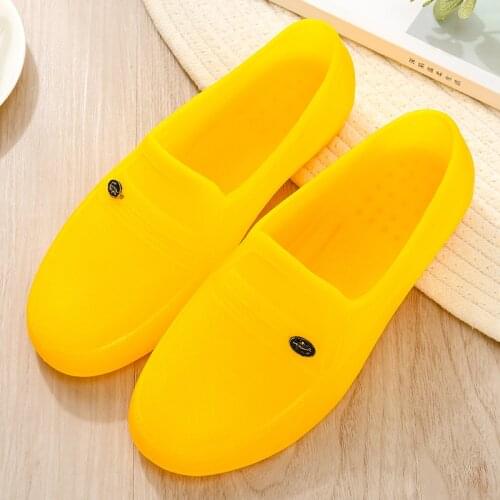 Non-slip Wear-resistant Low-tube Rain Boots Women Plus Waterproof Shoes for Adults Fashion Rubber Boots Kitchen Car Wash Shoes