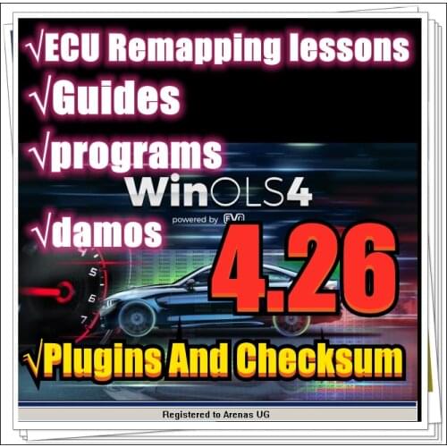 NEW WinOLS 4.26 With 66 Plugins And Checksum+ECU Remapping lessons +Guides + programs +damos