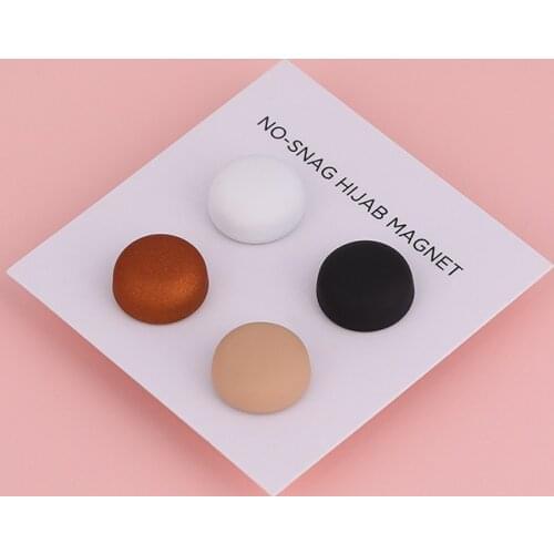 Strong Metal Plating Magnetic Hijab Luxury Accessory No Hole Pins Brooches Magnet For Muslim Chiffon Scarf