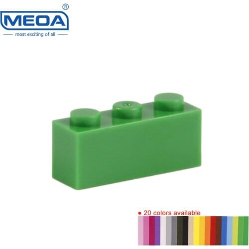 MEOA Building Blocks 100g=85pcs Constructor Block 1*3 Higher 3 Dots Educational Toys Bricks compatible with leged Bricks Parts