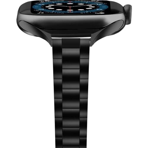 Narrow correa for iwatch band Stainless Steel bracelet for apple watch se 6 5 4 3 44mm 40mm 42mm 38mm women men thin slim strap