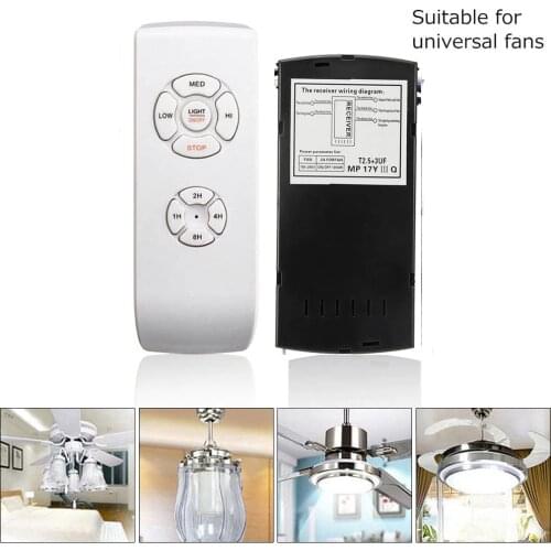 Universal Ceiling Fan Lamp Remote Control Kit 110-240V Timing Wireless Control Switch Adjusted Wind Speed Transmitter Receiver