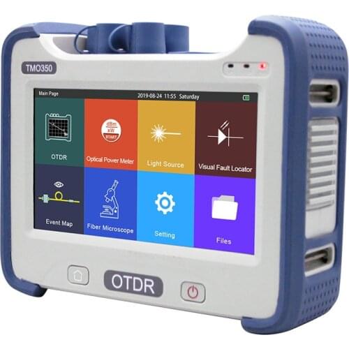 ALL IN ONE Multi-Measuring Smart TMO350 OTDR SC/FC UPC APC Multi-Wavelength SM MM Tester Built -in VFL 8G Memory 6600mAh Battery