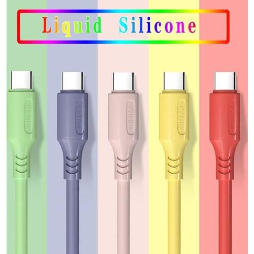 5A Type C Cable Usb Cable Fast Data Charging Charger Wire Cord Liquid Silicone Cable 1M 2M Lighting For iphone 12 11 Samsung S10