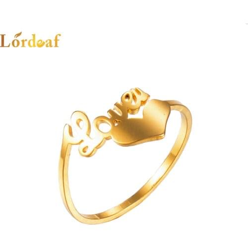 Wedding Heart Shaped Ladies Ring Stainless Steel Ladies Line Up Fashion Jewelry