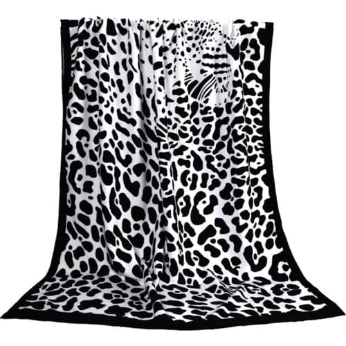100*180 Luxury Bath Towel Super-absorbent Toallas Microfibra Sport Beach Towels Soft Microfiber Printing Towels(Leopard)