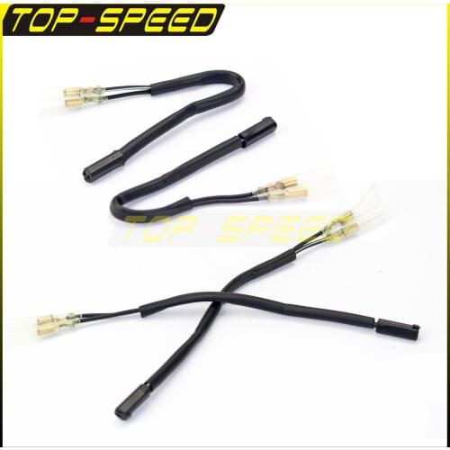 4pcs Turn Light Plug Wire Connector Indicator Leads Cable Harness for Suzuki VL1500T Boulevard C90T VS1400 LS650 LS650P Savage
