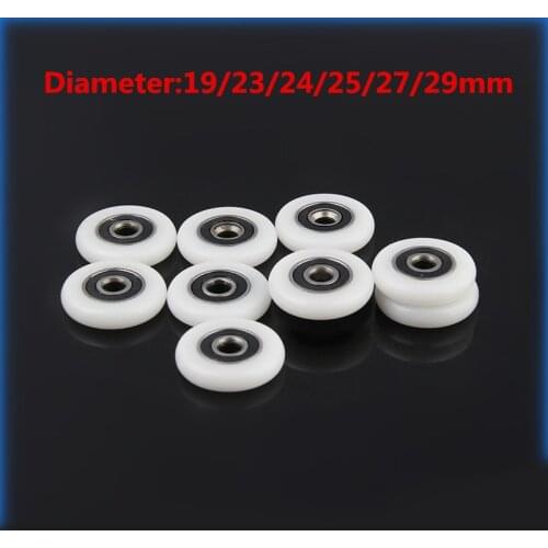 8 Pcs Bath cabinet roller wheel shower room accessories bearing roller wheel 23/25/27mm Drop Ship