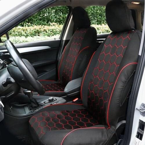 9pcs Full Set Car Seat Cover Headrest Cushion Luxury Gloss Black&red Auto Car Interior Decor Accessories Universal For 5 Seats