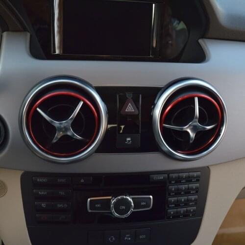 Angelguoguo Aluminium alloy Air outlet sticker/Air outlet decoration ring sticker Fit for Mercedes Benz GLK class