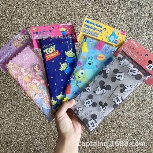 Disney new cute transparent PVC pencil case creative coin purse boy and girl storage stationery bag student supplies