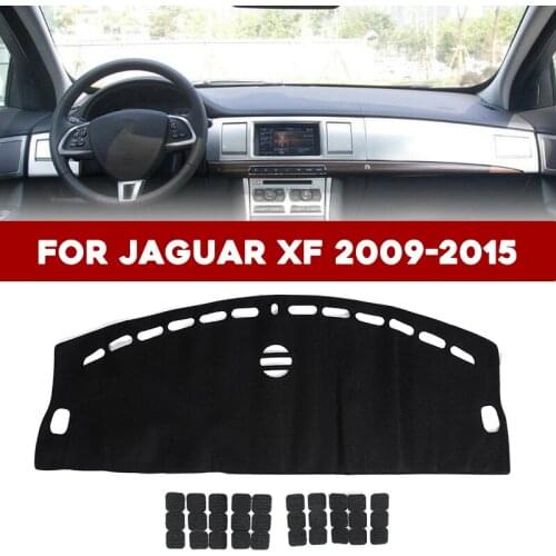 Black Car Dashmat Dashboard Mat Dash Cover Sun Visor Pad For Jaguar XF 2009-2015