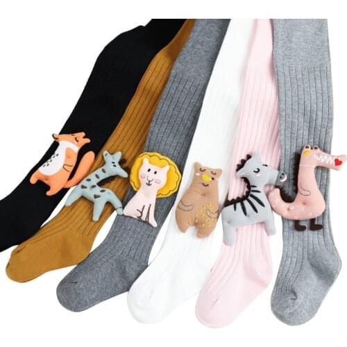 Kids Children Girls Cartoon Animal Doll Pantyhose Autumn winter fashion Cute Tights Stockings for Kids Toddler Baby Girls 1-8Y