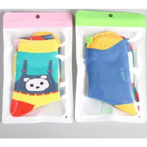 Ferimo 100pcs Universal children socks baggies underwear stockings headphones self sealing bag zip lock plastic storage bags