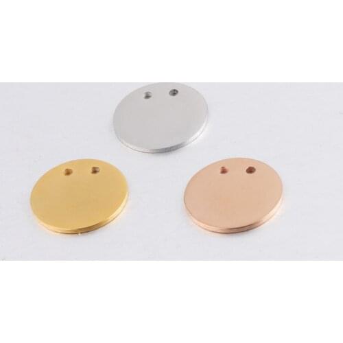 Fnixtar 20Pcs 13/21mm Round Discs Charms Mirror Polish Stainless Steel Connector Charms For DIY Making Necklace Earrings Jewelry